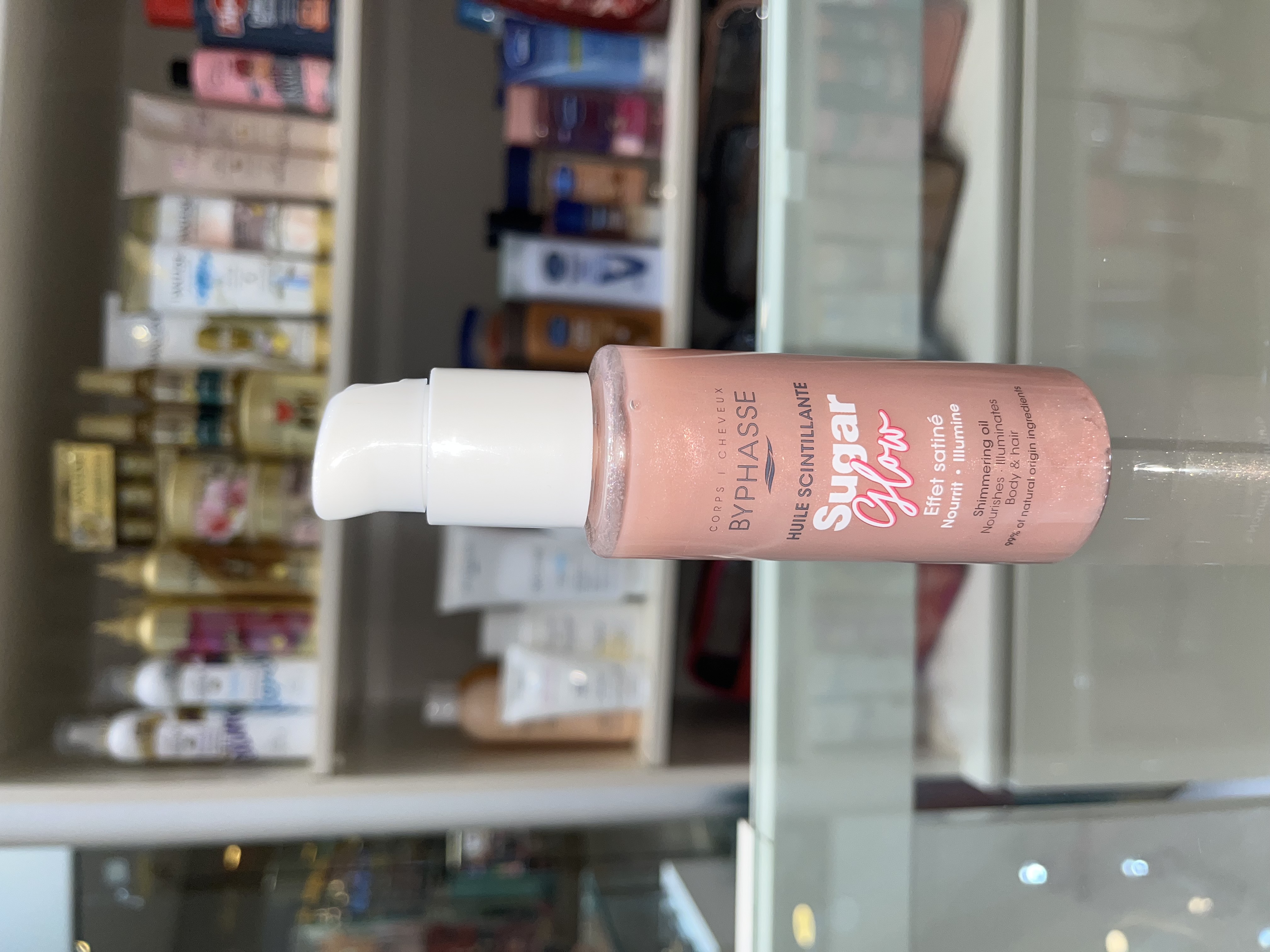 روغن شیمرینگ بدن و مو بایفاس مدل Sugar Glow حجم ۱۰۰ میل
